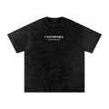 Snow Washed Oversized Cotton T-Shirt, Male Angel