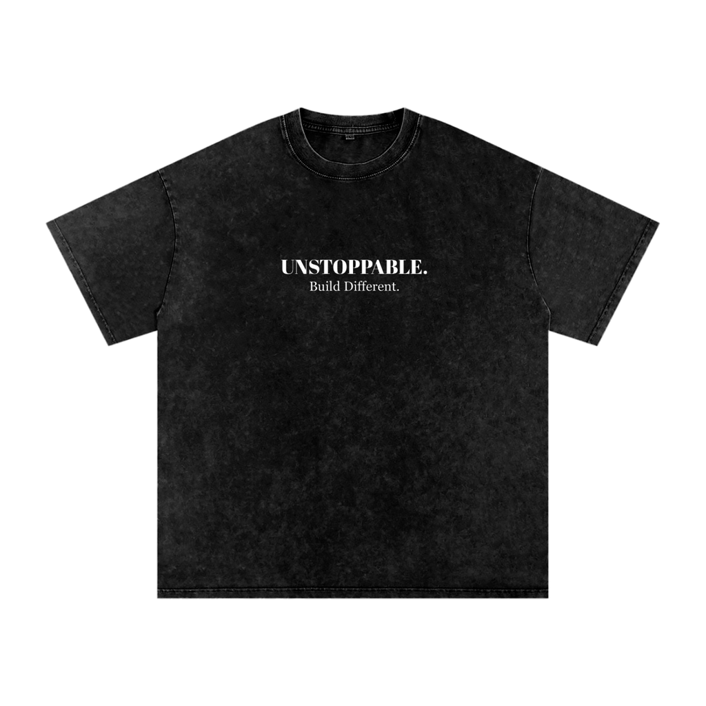 Snow Washed Oversized Cotton T-Shirt, Female Angel