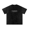 Snow Washed Oversized Cotton T-Shirt, Female Angel
